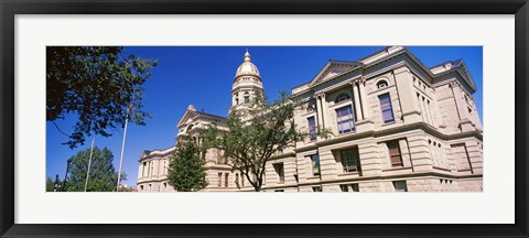 Framed Low angle view of a government building, Wyoming State Capitol, Cheyenne, Wyoming, USA Print