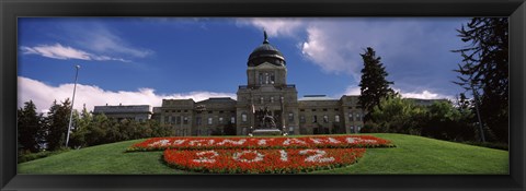 Framed Formal garden in front of a government building, State Capitol Building, Helena, Montana, USA Print