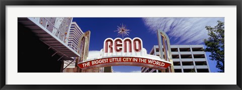 Framed Reno Arch, Reno, Nevada Print