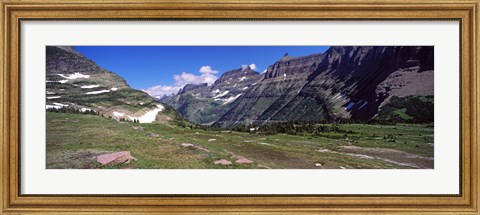 Framed Mountains on a landscape, US Glacier National Park, Montana, USA Print