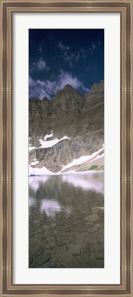 Framed Reflections on lake at US Glacier National Park, Montana Print