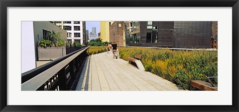 Framed Walkway in a linear park, High Line, New York City, New York State, USA Print