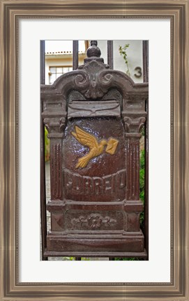 Framed Mailbox on a gate of a house, Rio De Janeiro, Brazil Print