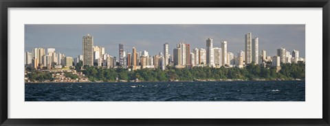 Framed Skyscrapers at the waterfront, Salvador, Brazil Print