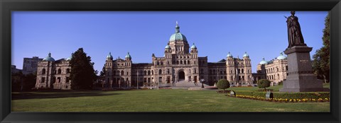 Framed Facade of a parliament building, Victoria, Vancouver Island, British Columbia, Canada Print