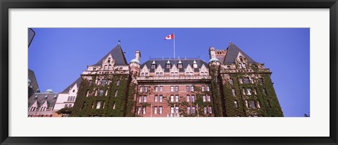 Framed Low angle view of the Empress Hotel, Victoria, Vancouver Island, British Columbia, Canada Print