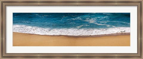 Framed Beach shoreline in Todos Santos, Baja California Sur, Mexico Print