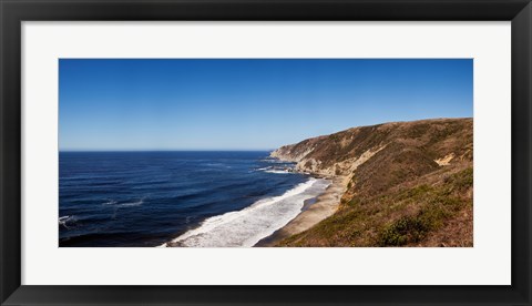 Framed Surf at the coast, Tomales Point, Point Reyes National Seashore, Marin County, California, USA Print