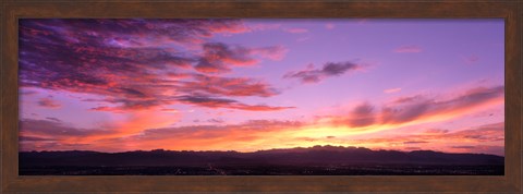 Framed Clouds in the sky at dusk, Las Vegas, Nevada, USA Print