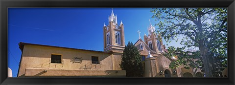 Framed Low angle view of a church, San Felipe de Neri Church, Old Town, Albuquerque, New Mexico, USA Print