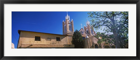 Framed Low angle view of a church, San Felipe de Neri Church, Old Town, Albuquerque, New Mexico, USA Print