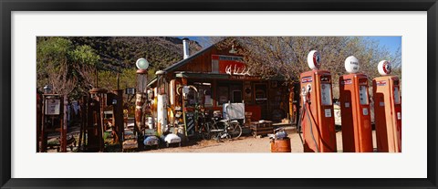 Framed Old Frontier Gas Station, Embudo, New Mexico Print