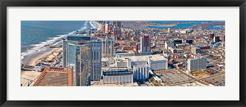 Framed Aerial view of a city, Atlantic City, New Jersey, USA Print