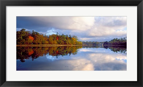 Framed Sunrise over river, Crac&#39;h, Morbihan, Brittany, France Print