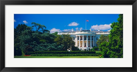 Framed Facade of a government building, White House, Washington DC Print