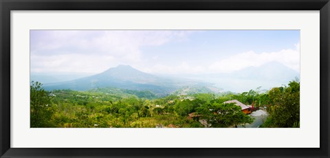 Framed Volcanos and Lake Batur, Kintamani, Bali, Indonesia Print