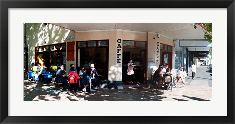 Framed Cafe on Oxford Street next to Paddington Uniting Church, Sydney, New South Wales, Australia Print