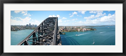 Framed Sydney from top of observation pylon of Sydney Harbor Bridge, New South Wales, Australia Print