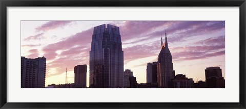 Framed Pinnacle at Symphony Place and BellSouth Building at sunset, Nashville, Tennessee, USA 2013 Print