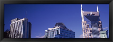 Framed Low angle view of buildings, Nashville, Davidson County, Tennessee, USA Print