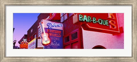 Framed Neon signs on building, Nashville, Tennessee, USA Print