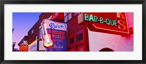 Framed Neon signs on building, Nashville, Tennessee, USA Print