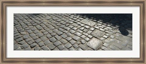 Framed Cobblestones, Plaza de la Catedral, Havana, Cuba Print