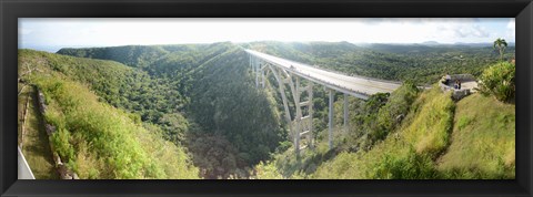 Framed High angle view of a bridge, El Puente de Bacunayagua, Matanzas, Cuba Print