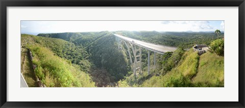 Framed High angle view of a bridge, El Puente de Bacunayagua, Matanzas, Cuba Print