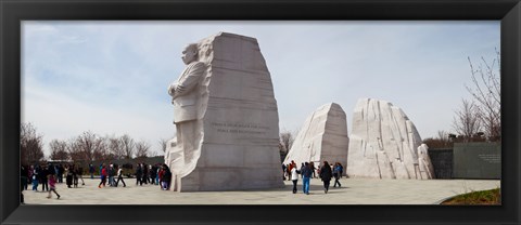 Framed People at Martin Luther King Jr. Memorial, West Potomac Park, The Mall, Washington DC, USA Print