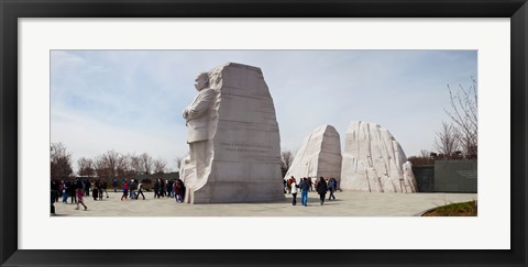 Framed People at Martin Luther King Jr. Memorial, West Potomac Park, The Mall, Washington DC, USA Print