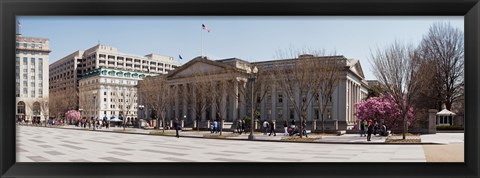 Framed North face of the U.S. Treasury Building at The Mall, Washington DC, USA Print