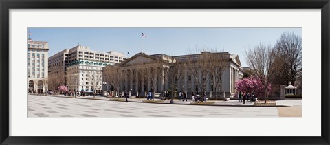 Framed North face of the U.S. Treasury Building at The Mall, Washington DC, USA Print