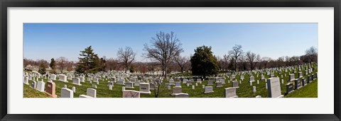 Framed Tombstones in a cemetery, Arlington National Cemetery, Arlington, Virginia, USA Print