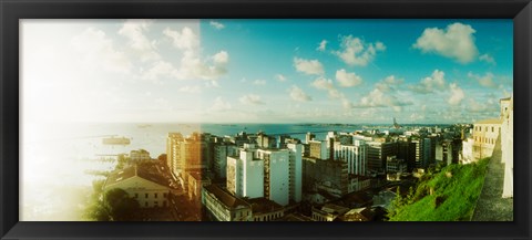 Framed Buildings on the coast, Pelourinho, Salvador, Bahia, Brazil Print