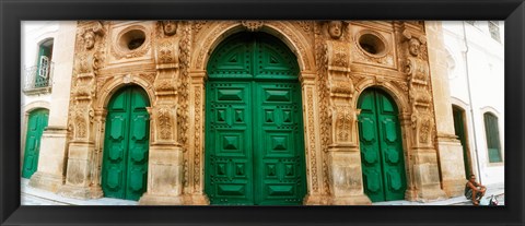 Framed Facade of the Sao Francisco Church and Convent of Salvador in Pelourinho, Salvador, Bahia, Brazil Print