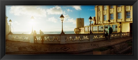 Framed Lacerda Elevator on the coast at sunset, Pelourinho, Salvador, Bahia, Brazil Print