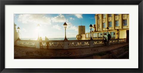 Framed Lacerda Elevator on the coast at sunset, Pelourinho, Salvador, Bahia, Brazil Print