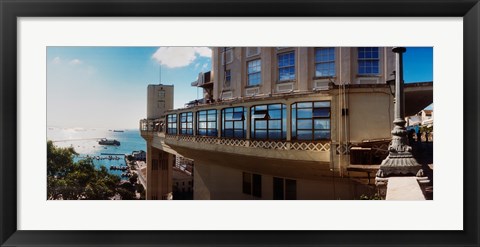 Framed Lacerda Elevator on the coast, Pelourinho, Salvador, Bahia, Brazil Print