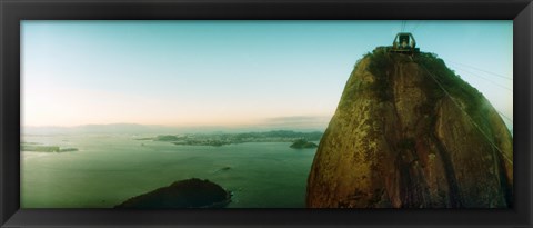 Framed Sugarloaf Mountain at sunset, Rio de Janeiro, Brazil Print