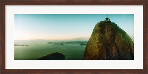 Framed Sugarloaf Mountain at sunset, Rio de Janeiro, Brazil Print