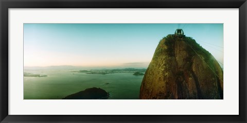 Framed Sugarloaf Mountain at sunset, Rio de Janeiro, Brazil Print