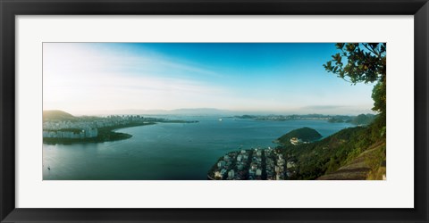 Framed Rio de Janeiro viewed from Sugarloaf Mountain, Brazil Print