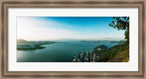 Framed Rio de Janeiro viewed from Sugarloaf Mountain, Brazil Print