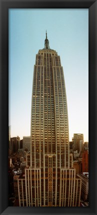 Framed Low angle view of the Empire State Building, Manhattan, New York City, New York State, USA Print