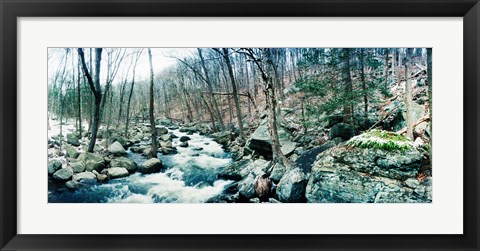 Framed River flowing through a valley, Hudson Valley, New York State Print