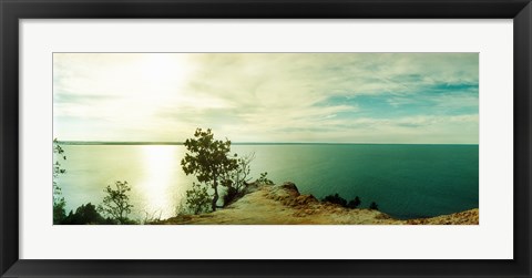 Framed Sunset over the ocean, Morro De Sao Paulo, Tinhare, Cairu, Bahia, Brazil Print