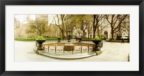 Framed Fountain in Madison Square Park in the spring, Manhattan, New York City, New York State, USA Print