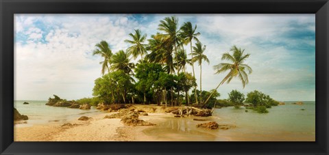 Framed Palm Trees in Morro De Sao Paulo, Brazil Print