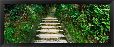 Framed Steps leading to a lighthouse, Morro De Sao Paulo, Tinhare, Cairu, Bahia, Brazil Print